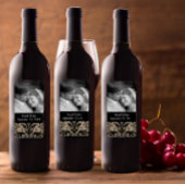 Étiquette Mariage Fiançailles Photo Damask Enregistrer la da