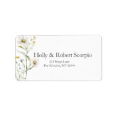 Étiquette Mariage Fleur sauvage Daisy (Devant)