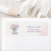 ÉTIQUETTE MARIAGE FLEURI : RÉCEPTION DE MARIÉE (En situation)