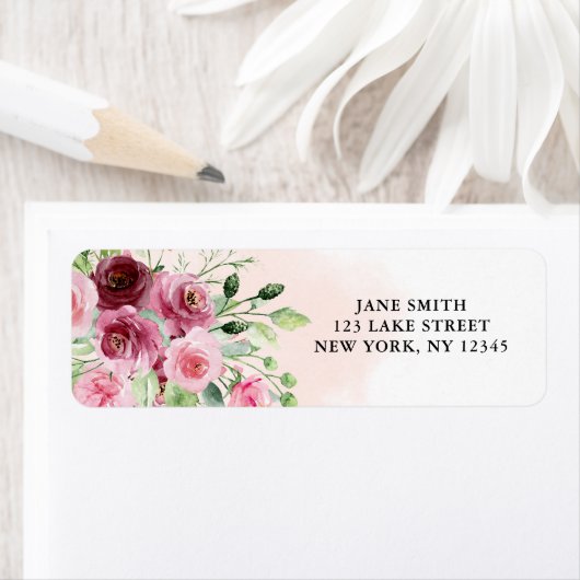 Étiquette Mariage Fleuris de Bourgogne (En situation)