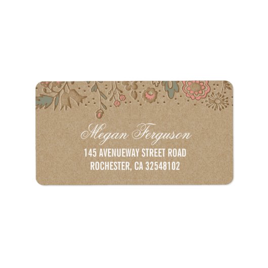 Étiquette Mariage floral (Devant)