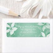 Étiquette Mariage Floral Adresse Fleurs exotiques Monnaie ve (En situation)