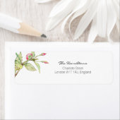 Étiquette Mariage floral bohémien Adresse de retour (En situation)