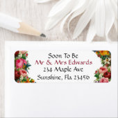 Étiquette Mariage Floral de Bourgogne Bientôt être M. et Mme (En situation)
