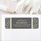 Étiquette Mariage floral du cadre doré du souffle du bébé (En situation)