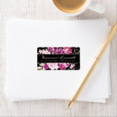 Étiquette Mariage Floral Rose violet Adresse de retour (En situation)