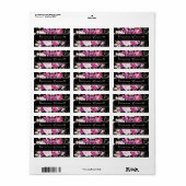 Étiquette Mariage Floral Rose violet Adresse de retour (Feuille entière)