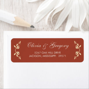 Étiquette Mariage floral rustique intemporel