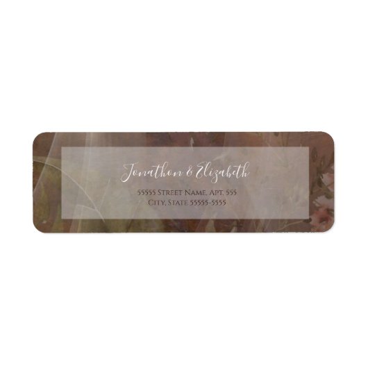 Étiquette Mariage Floral Vellum Maussade (Devant)