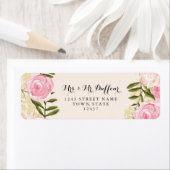 Étiquette Mariage floral Vintage moderne (En situation)