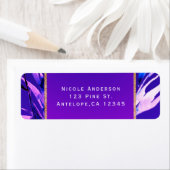 Étiquette Mariage Glam Botanique Aquarelle Violet Clair (En situation)