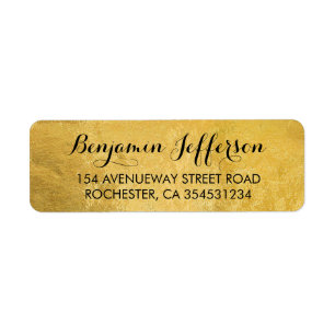Étiquette Mariage Gold Foil