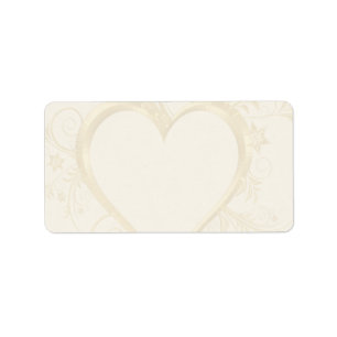 Étiquette Mariage Gold Heart
