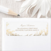 Étiquette Mariage Gold Laurel Branches (En situation)