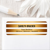 Étiquette Mariage Gold Stripes (En situation)