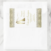 Étiquette Mariage Gold Wine Bottle (Sac)