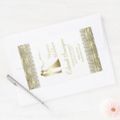 Étiquette Mariage Gold Wine Bottle (Enveloppe)