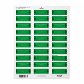 Étiquette Mariage gothique vert et noir (Feuille entière)