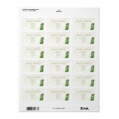 Étiquette Mariage Green Chic (Feuille entière)