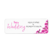 Étiquette Mariage heureux romantique floral mariage (Devant)