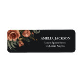 Étiquette Mariage hivernal sombre et vintage Shower (Devant)