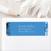 Étiquette Mariage Icy Blue Winter Wonderland (En situation)