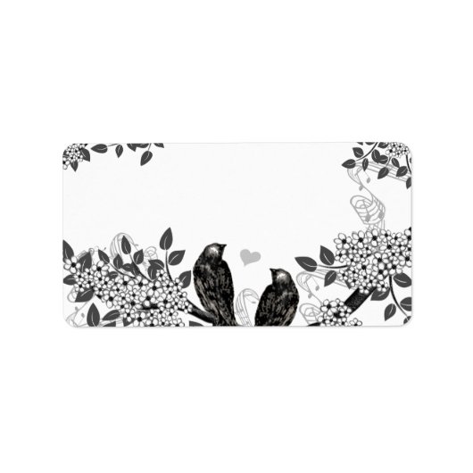 Étiquette Mariage Inséparable forestier enchanté (Devant)