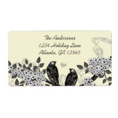 Étiquette Mariage Inséparable forestier enchanté (Devant)