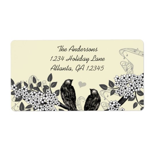 Étiquette Mariage Inséparable forestier enchanté (Devant)