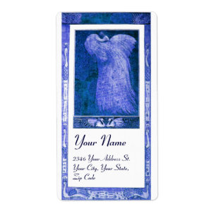Étiquette MARIAGE LOVE PEACOCK, bleu blanc