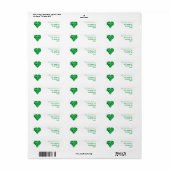 Étiquette Mariage Lucky In Love (Feuille entière)