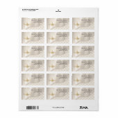 Étiquette Mariage Luminaire Luminaire Perles d'ivoire Satin (Feuille entière)