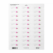 Étiquette Mariage Minimaliste Classique Rose Rose (Feuille entière)