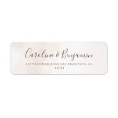 Étiquette Mariage minimaliste moderne Adresse de retour (Devant)