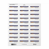 Étiquette Mariage moderne de plage Starfish et bleu marine r (Feuille entière)