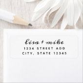 Étiquette Mariage moderne élégant Adresse de retour (En situation)