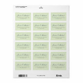 Étiquette Mariage Moderne Élégant Simple Professionnel (Feuille entière)