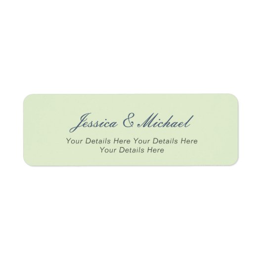 Étiquette Mariage Moderne Élégant Simple Professionnel (Devant)