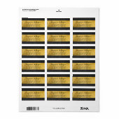 Étiquette Mariage moderne Gold Foil (Feuille entière)