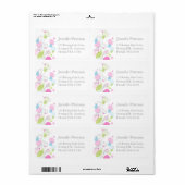 Étiquette Mariage moderne graphique réponse réponse grande a (Feuille entière)