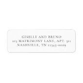 Étiquette Mariage Moderne Minimaliste (Devant)