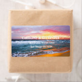 Étiquette Mariage moderne Sunset Ocean Tropical Beach (En situation)