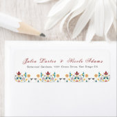 Étiquette Mariage Motif classique complexe de géométrie vint (En situation)