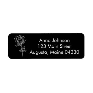 Étiquette Mariage noir et blanc