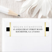 Étiquette Mariage noir et blanc or (En situation)