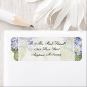 Étiquette Mariage officiel bleu Hydrangea Bracket Floral (En situation)