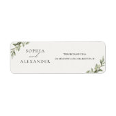 Étiquette Mariage Olive Branch | Minimaliste (Devant)