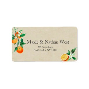 Étiquette Mariage Orange Blossom