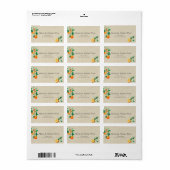 Étiquette Mariage Orange Blossom (Feuille entière)