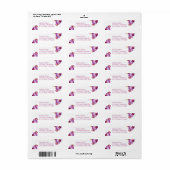 Étiquette Mariage Orchidées Florales Adresse de retour (Feuille entière)